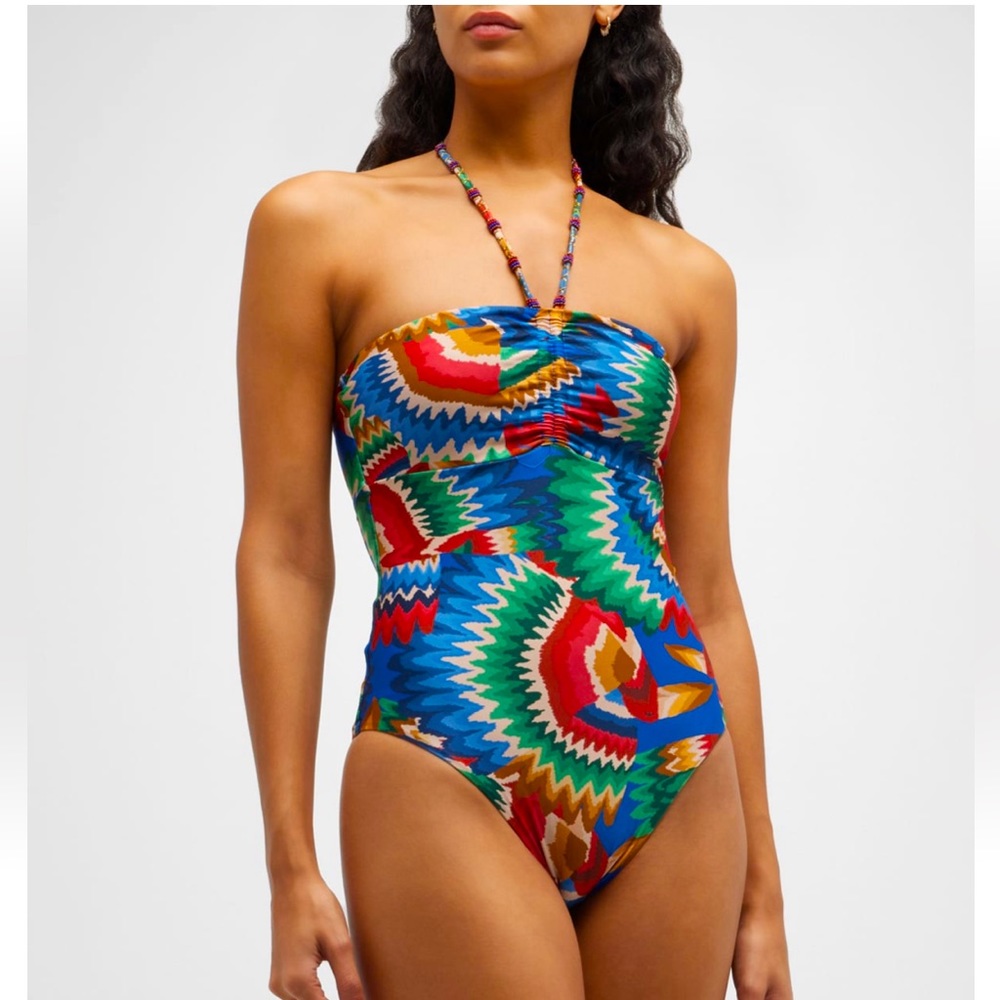 Farm Rio Chevron Toucans Swimsuit